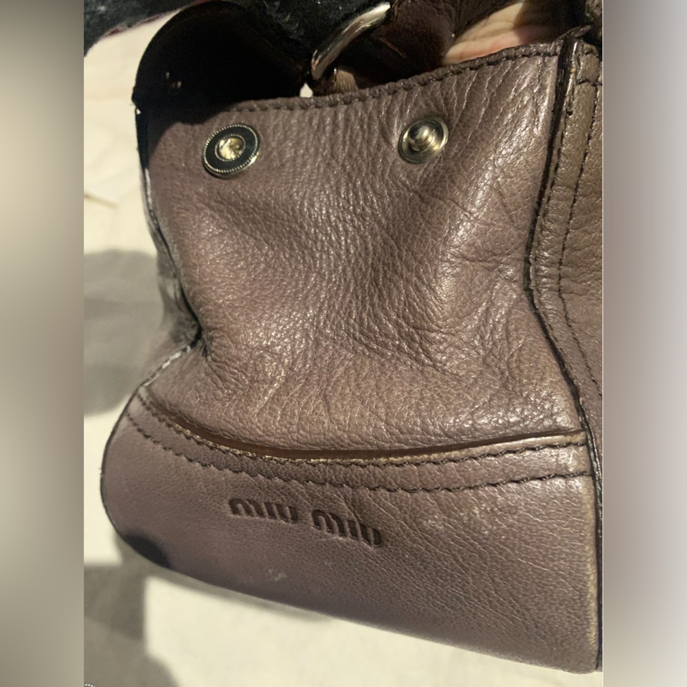 Vintage Miu Miu Leather Shoulder Bag - Picture 2 of 2
